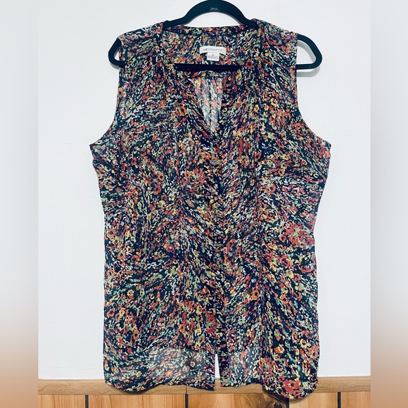 Liz Claiborne Multicolor Floral Blouse - Picture 2 of 6